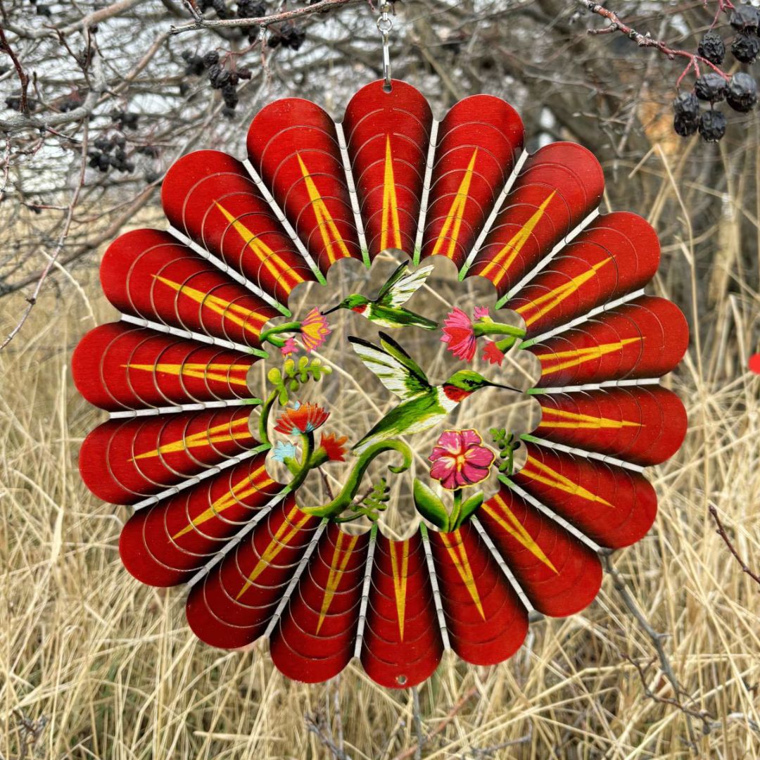 Wind Spinner – Spinfinity – 3D Hummingbird – 12″